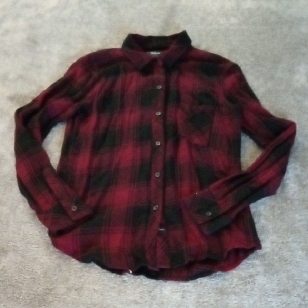 Rails Hunter Plaid Button Down Cranberry Ash
